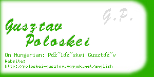 gusztav poloskei business card